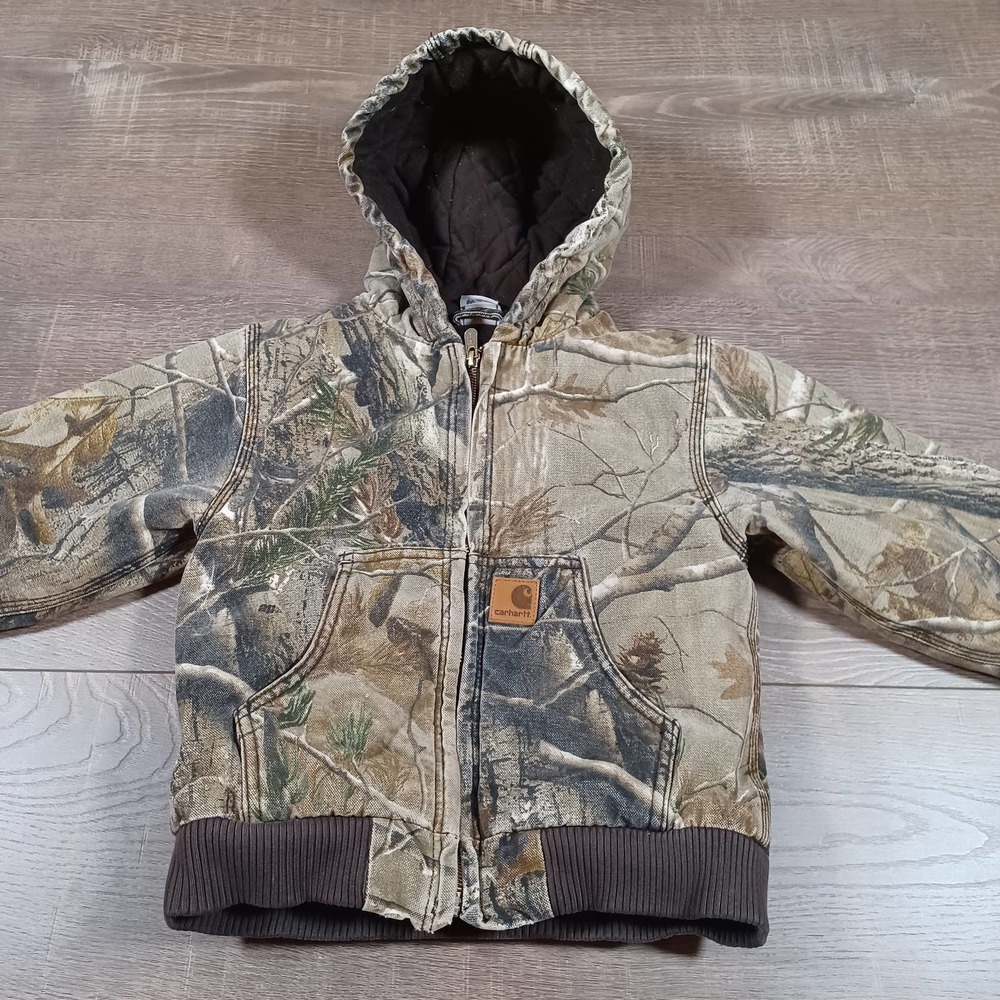 Carhartt Little Boys Camo Canvas Hooded Jacket 6